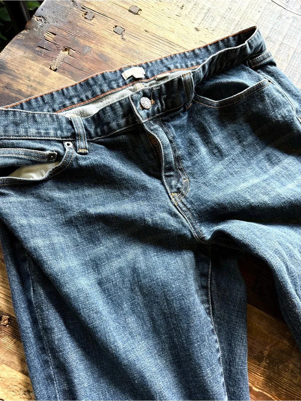 J. Crew Women's dark blue stretch Boot Cut Jeans size 33R